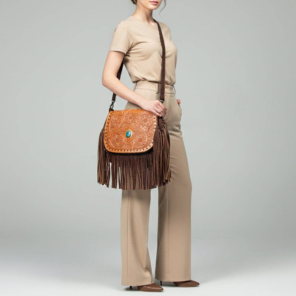 LC-ADBGZ481 Crossbody Genuine Western Leather Women Bag: ADBGZ481
