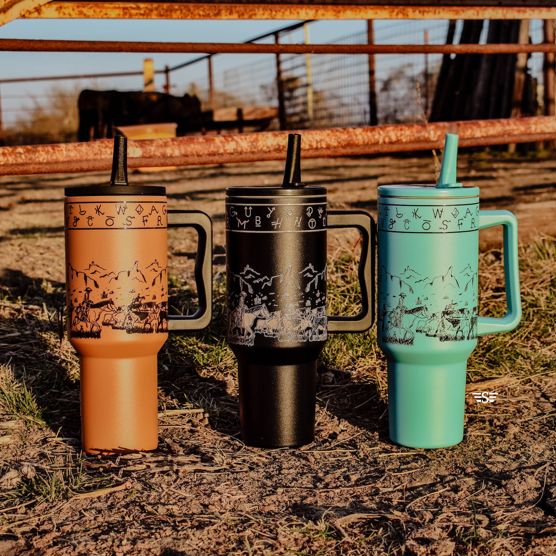 Cattle Drive 40oz Tumbler: Black