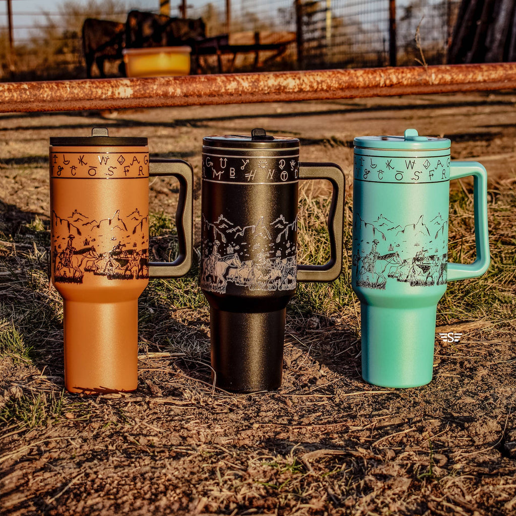 Cattle Drive 40oz Tumbler: Black