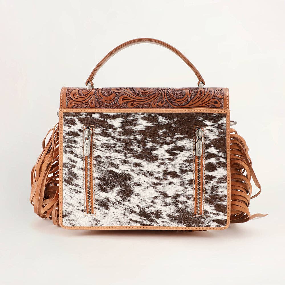 Loyal West Classic Flap Medium Tassle Bag Cowhide And Calfskin: Cowhide And Calfskin / Single