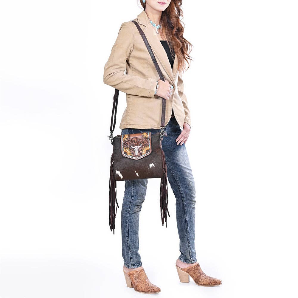 KBG313 Crossbody Genuine Leather women bag western Bag: KBG313