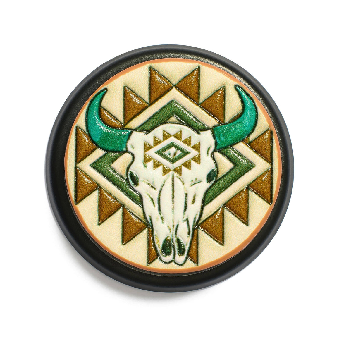 Aztec Cow Skull Phone Grip • Magnetic Grip