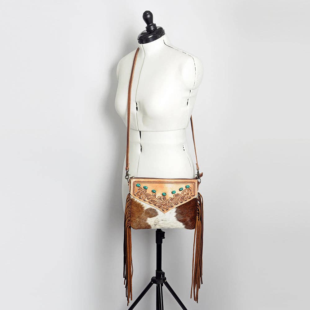 LC-ADBG847 Crossbody Hair-On Genuine Western Leather Women Bag: ADBG847