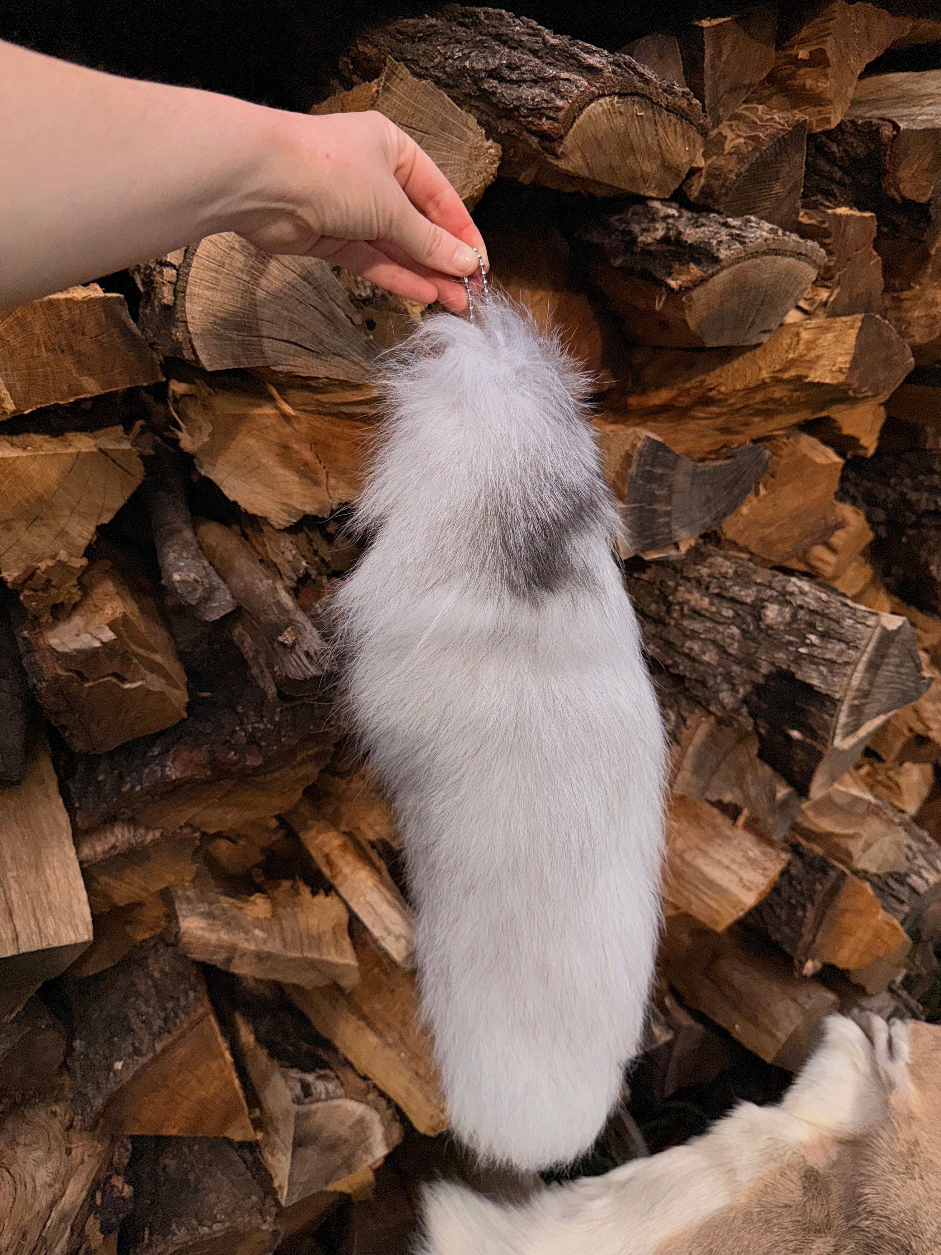Gray Toned Fluffy Fox tail