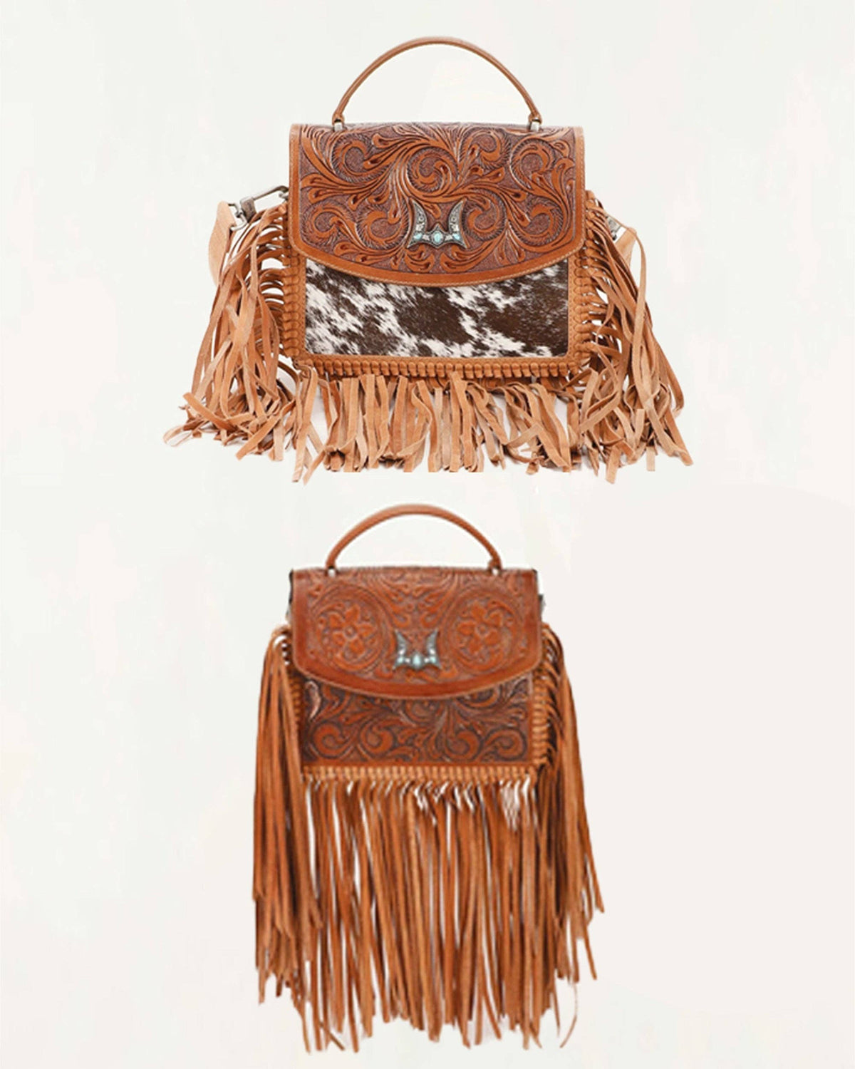 Loyal West Classic Flap Medium Tassle Bag Cowhide And Calfskin: Cowhide And Calfskin / Single