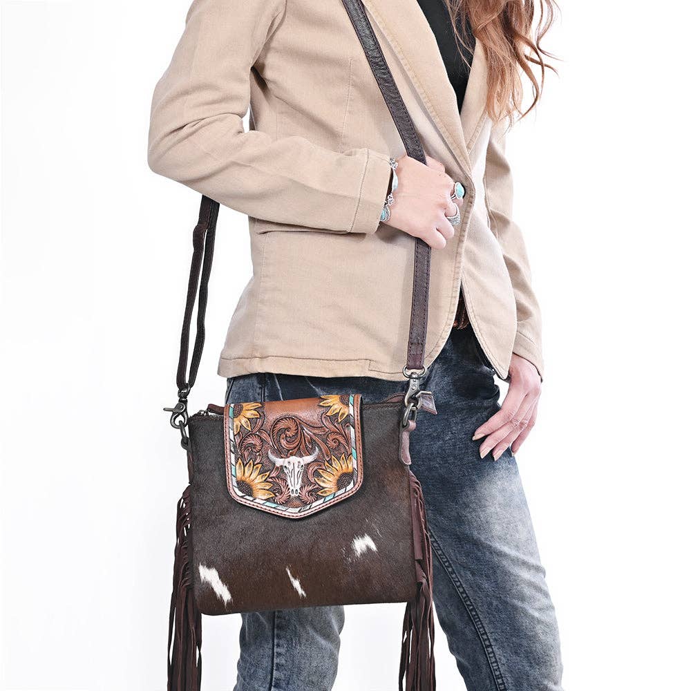 KBG313 Crossbody Genuine Leather women bag western Bag: KBG313