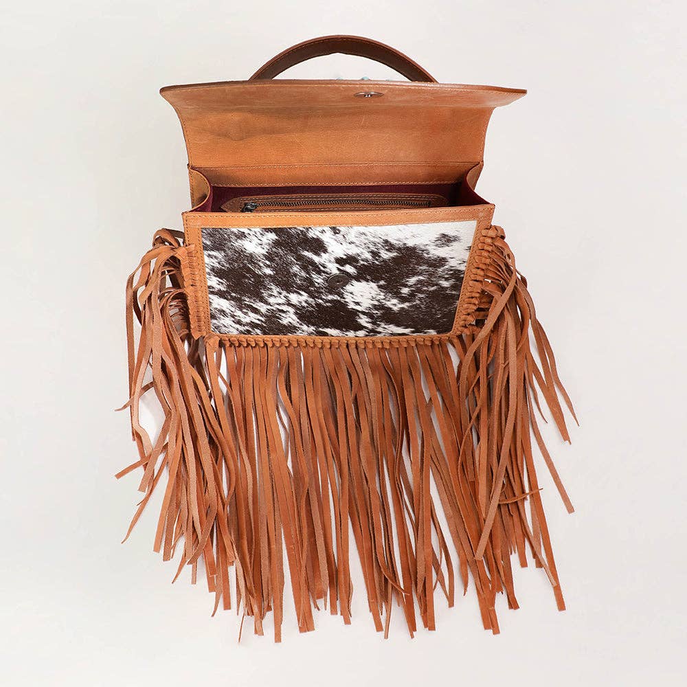 Loyal West Classic Flap Medium Tassle Bag Cowhide And Calfskin: Cowhide And Calfskin / Single
